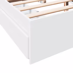 vidaXL Bed Frame with Drawers Bed Black 135x190 cm Double Engineered Wood - white, 150 x 200 cm - Additional view 7