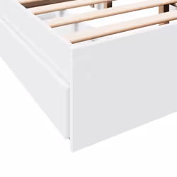 vidaXL Bed Frame with Drawers Bed Black 135x190 cm Double Engineered Wood - white, 120 x 200 cm - Additional view 7