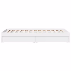 vidaXL Bed Frame with Drawers Bed Black 135x190 cm Double Engineered Wood - white, 90 x 200 cm - Additional view 4