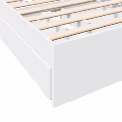 vidaXL Bed Frame with Drawers Bed Black 135x190 cm Double Engineered Wood - white, 90 x 200 cm - Additional view 7