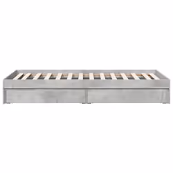 vidaXL Bed Frame with Drawers Bed Black 135x190 cm Double Engineered Wood - concrete grey, 90 x 200 cm - Additional view 4