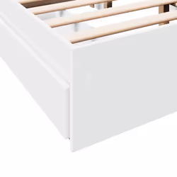 vidaXL Bed Frame with Drawers Bed Black 135x190 cm Double Engineered Wood - white, 140 x 190 cm - Additional view 7