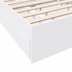 vidaXL Bed Frame with Drawers Bed Black 135x190 cm Double Engineered Wood - white, 75 x 190 cm - Additional view 7