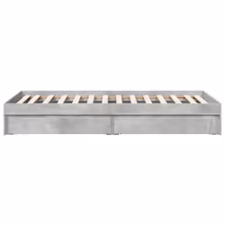 vidaXL Bed Frame with Drawers Bed Black 135x190 cm Double Engineered Wood - concrete grey, 75 x 190 cm - Additional view 4