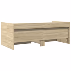vidaXL Daybed with Drawers Sofa Bed Guest Bed Black 100x200 cm Engineered Wood - sonoma oak, 75 x 190 cm - Additional view 5