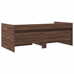 vidaXL Daybed with Drawers Sofa Bed Guest Bed Black 100x200 cm Engineered Wood - brown oak, 75 x 190 cm - Additional view 5