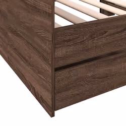vidaXL Daybed with Drawers Sofa Bed Guest Bed Black 100x200 cm Engineered Wood - brown oak, 75 x 190 cm - Additional view 6