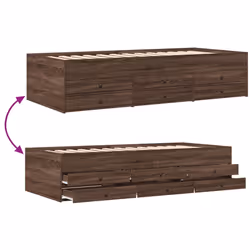 VidaXL 3280873 sofa Sofa bed Brown, Oak - Additional view 8