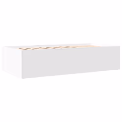 vidaXL Daybed with Drawers Sofa Bed Guest Bed Black 100x200 cm Engineered Wood - white, 75 x 190 cm - Additional view 5
