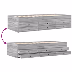 VidaXL 3280893 sofa Sofa bed Grey, Oak - Additional view 7