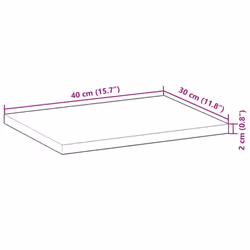vidaXL Floating Shelves Wall Storage Shelf 4pcs Untreated Solid Wood Acacia - 40 x 30 x 2 cm/ 1 pcs