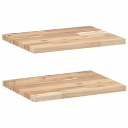 vidaXL Floating Shelves Wall Storage Shelf 4pcs Untreated Solid Wood Acacia - 40 x 30 x 2 cm/ 2 pcs