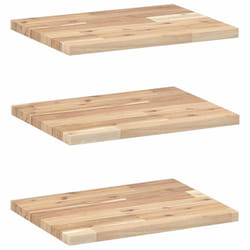 vidaXL Floating Shelves Wall Storage Shelf 4pcs Untreated Solid Wood Acacia - 40 x 30 x 2 cm/ 3 pcs