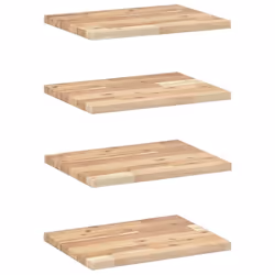 vidaXL Floating Shelves Wall Storage Shelf 4pcs Untreated Solid Wood Acacia - 40 x 30 x 2 cm/ 4 pcs