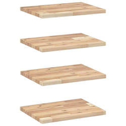 vidaXL Floating Shelves Wall Storage Shelf 4pcs Untreated Solid Wood Acacia - 40 x 30 x 2 cm/ 4 pcs