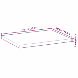 vidaXL Floating Shelves Wall Storage Shelf 4pcs Untreated Solid Wood Acacia - 40 x 30 x 2 cm/ 4 pcs
