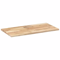 vidaXL Floating Shelves Wall Storage Shelf 4pcs Untreated Solid Wood Acacia - natural, 80 x 40 x 2 cm/ 2 pcs