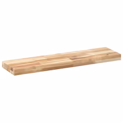 vidaXL Floating Shelves Wall Storage Shelf 4pcs Untreated Solid Wood Acacia - natural, 80 x 20 x 4 cm/ 2 pcs - Additional view 5