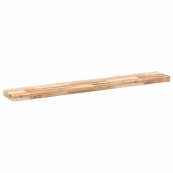 vidaXL Floating Shelves Wall Storage Shelf 4pcs Untreated Solid Wood Acacia - natural, 140 x 20 x 4 cm/ 3 pcs