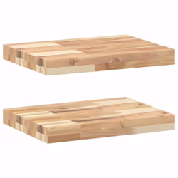 vidaXL Floating Shelves Wall Storage Shelf 4pcs Untreated Solid Wood Acacia - natural, 40 x 30 x 4 cm/ 2 pcs