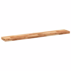 vidaXL Floating Shelves Wall Storage Shelf 4pcs Untreated Solid Wood Acacia - dark brown, 140 x 20 x 4 cm/ 3 pcs