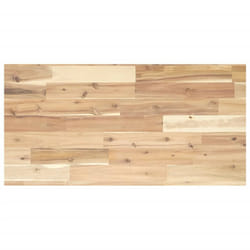 vidaXL Bathroom Vanity Top Countertop Basin Top Untreated Solid Wood Acacia - natural