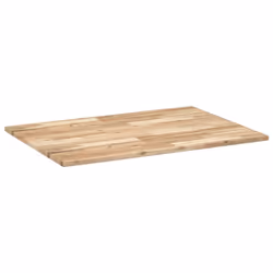 vidaXL Desk Top Replacement Worktop Table Top Untreated Solid Wood Acacia - natural, 80 x 70 x 2 cm