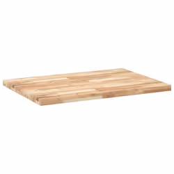 vidaXL Desk Top Replacement Worktop Table Top Untreated Solid Wood Acacia - natural, 80 x 70 x 4 cm - Additional view 2