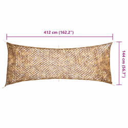 vidaXL Camouflage Netting with Storage Hunting Cover Shooting Hunting Shelter - sand, 412 x 144 cm - Additional view 3