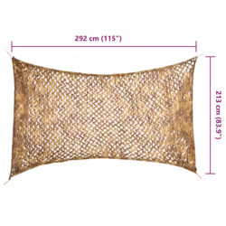 vidaXL Camouflage Netting with Storage Hunting Cover Shooting Hunting Shelter - sand, 292 x 213 cm