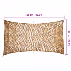 vidaXL Camouflage Net with Storage Bag Camping Camo Net Hunting Sunshade Sand - 506 x 279 cm