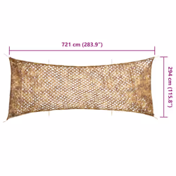 vidaXL Camouflage Netting with Storage Hunting Cover Shooting Hunting Shelter - sand, 721 x 294 cm