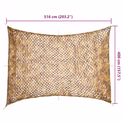 vidaXL Camouflage Netting with Storage Hunting Cover Shooting Hunting Shelter - sand, 516 x 400 cm
