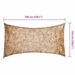 vidaXL Camouflage Netting with Storage Hunting Cover Shooting Hunting Shelter - sand, 708 x 423 cm - Additional view 6