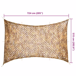 vidaXL Camouflage Netting with Storage Hunting Cover Shooting Hunting Shelter - sand, 724 x 515 cm - Additional view 6
