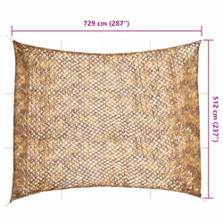 vidaXL Camouflage Netting with Storage Hunting Cover Shooting Hunting Shelter - sand, 729 x 602 cm - Additional view 3