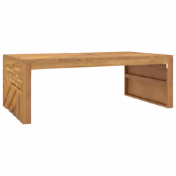 vidaXL Coffee Table 110x60x38 cm Solid Wood Teak end table sofa table - Additional view 5