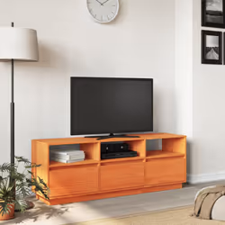 vidaXL TV Cabinet TV Stand TV Unit Media Cabinet Wax Brown Solid Wood Pine - Additional view 2