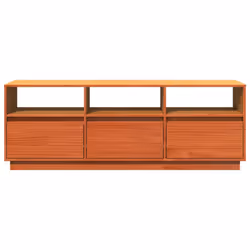vidaXL TV Cabinet TV Stand TV Unit Media Cabinet Wax Brown Solid Wood Pine - Additional view 5