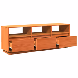 vidaXL TV Cabinet TV Stand TV Unit Media Cabinet Wax Brown Solid Wood Pine - Additional view 8