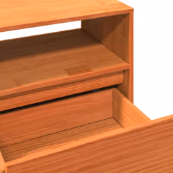 vidaXL TV Cabinet TV Stand TV Unit Media Cabinet Wax Brown Solid Wood Pine - Additional view 9