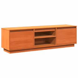 vidaXL TV Cabinet TV Stand TV Unit Media Cabinet Wax Brown Solid Wood Pine