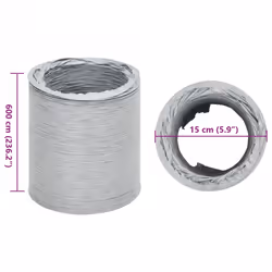 vidaXL Exhaust Duct Air Duct Pipe Flexible Exhaust Hose Venting Duct Hose PVC - 15 cm - Additional view 8