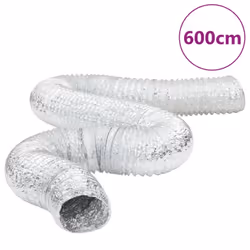 vidaXL Ventilation Duct Air Duct Flexible Exhaust Hose Venting Duct Aluminium - 20 cm