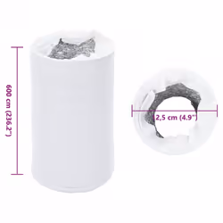 vidaXL Ventilation Duct Air Duct Exhaust Hose Venting Duct Aluminium and PVC - 12.5 cm - Additional view 8