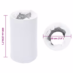 vidaXL Ventilation Duct Air Duct Exhaust Hose Venting Duct Aluminium and PVC - 20 cm