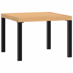 vidaXL Garden Coffee Table Patio Table Outdoor Table Black Powder-coated Steel