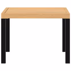 vidaXL Garden Coffee Table Patio Table Outdoor Table Black Powder-coated Steel