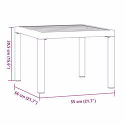 vidaXL Garden Coffee Table Patio Table Outdoor Table Black Powder-coated Steel - Additional view 4