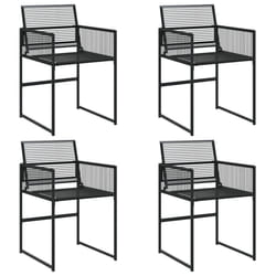 VidaXL 4008578 outdoor chair Terrace Polyrattan, Steel Black